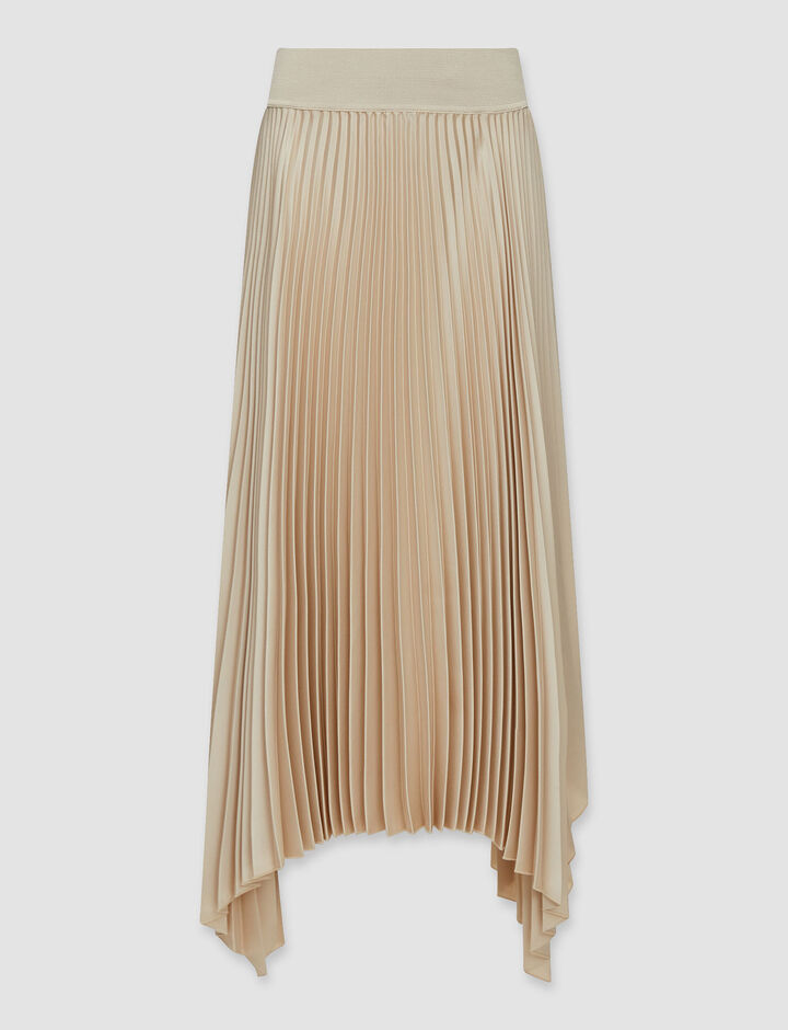 Joseph, Knit Weave Plisse Ade Skirt – Shorter Length   , in Maplewood